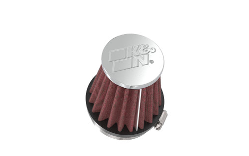 K&N Universal Chrome Filter 2 1/8 inch FLG / 3 inch Bottom / 2 inch Top / 3 inch Height K&N Universal Chrome Filter 2 1/8 inch FLG / 3 inch Bottom / 2 inch Top / 3 inch Height