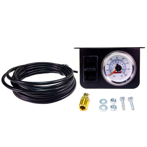 Kleinn Illuminated Dual Needle 160 PSI Dash Panel Gauge Kit w/ On/Off Switch - 1304 Photo - Primary