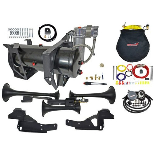 Kleinn 07-19 Chevrolet Silverado 2500 HD/ 3500 HD Onboard Air System w/ Model 230 Horns - GMHD-230 Photo - Primary