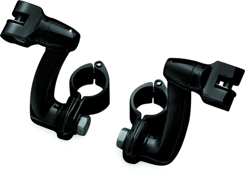 Kuryakyn Longhorn Offset Peg Mounts With 1-1/4inch Clamp Black - 7571 Photo - Primary