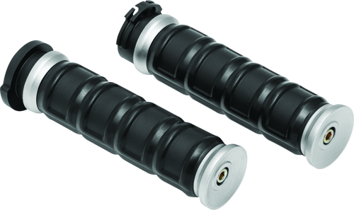 Kuryakyn Dillinger Grips Dual Cable Silver - 6672 Photo - Primary