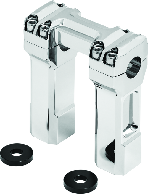 Kuryakyn 5inch Billet Handlebar Risers Chrome - 6133 Photo - Primary