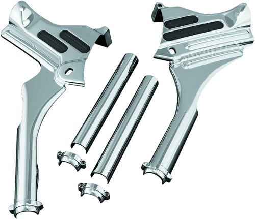 Kuryakyn Deluxe Neck Covers 95-07 Touring Models Chrome - 7866 Photo - Primary Kuryakyn Deluxe Neck Covers 95-07 Touring Models Chrome - 7866 Photo - Primary