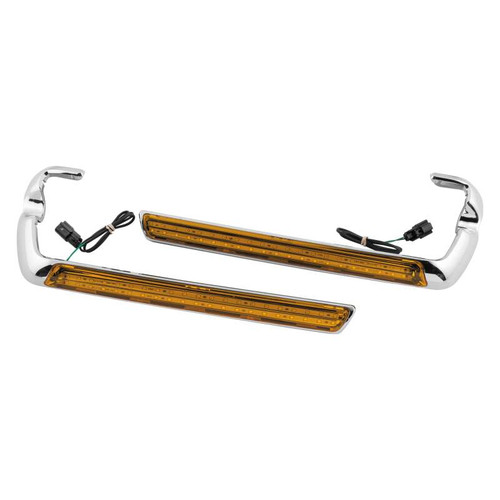 Letric Lighting Saddlebag Side Marker LED Chrome/Amber - LLC-SSML-01 Photo - Primary