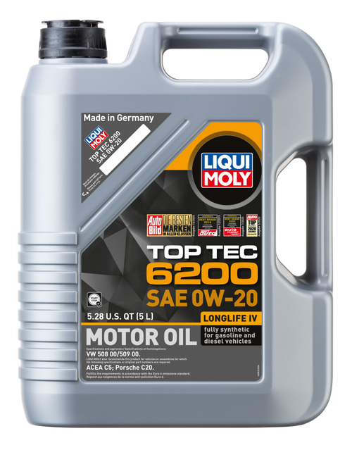 LIQUI MOLY 5L Top Tec 6200 Motor Oil SAE 0W20 - 20238 Photo - Primary