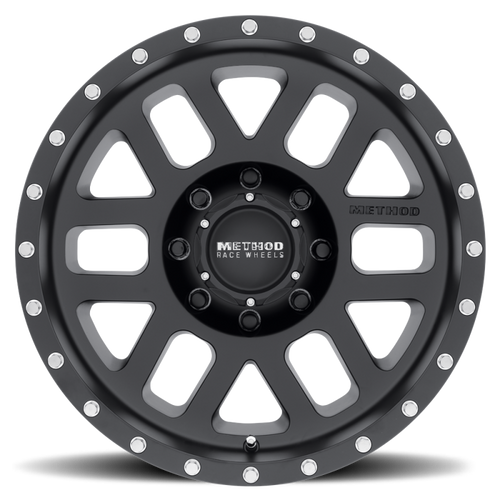 Method MR306 Mesh 18x9 -12mm Offset 8x6.5 130.81mm CB Matte Black Wheel - MR30689080512N Photo - Primary