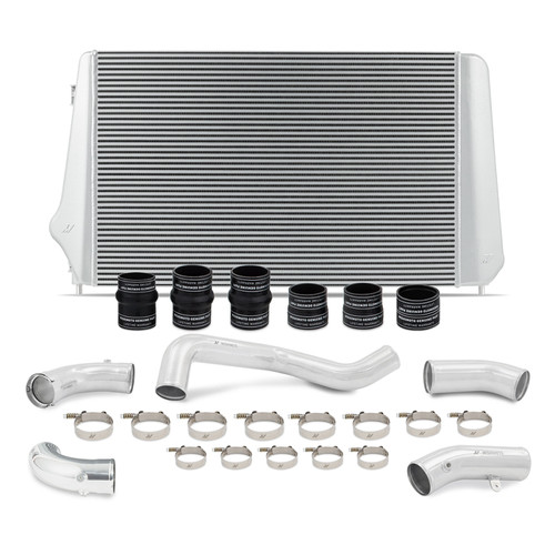 Mishimoto 17-19 GM L5P Duramax Intercooler Kit - Silver w/ Polished Pipes - MMINT-DMAX-17KSLP Photo - Primary