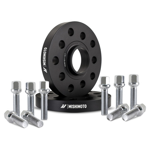 Mishimoto Wheel Spacers - 5x112 - 57.1 - 20 - M14 - Black - MMWS-009-200BK Photo - Primary