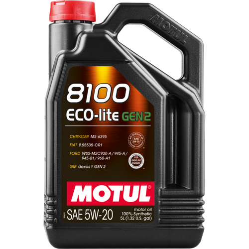 Motul 5L 8100 Eco-Lite Gen3 5W20 Full Synthetic Engine Oil - 111360 Photo - Primary