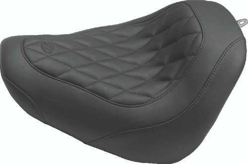 Mustang 18-21 Harley Fat Bob Wide Tripper Solo Seat Diamond Stitch - Black Photo - Primary Mustang 18-21 Harley Fat Bob Wide Tripper Solo Seat Diamond Stitch - Black Photo - Primary