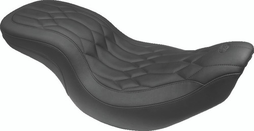 Mustang 08-21 Harley Electra Glide,Rd Glide,Rd King Str Glide Lowdown 1PC Seat Black Pearls - Black Photo - Primary Mustang 08-21 Harley Electra Glide,Rd Glide,Rd King Str Glide Lowdown 1PC Seat Black Pearls - Black Photo - Primary