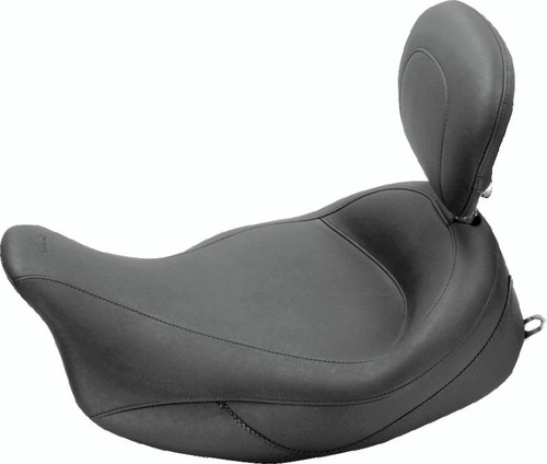 Mustang 08-21 Harley Electra Glide Std,Rd Glide,Rd King,Str Glide Touring Solo Seat - Black Photo - Primary