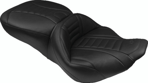 Mustang 04-21 Harley Sportster Wide Tripper Solo Seat - Black Photo - Primary