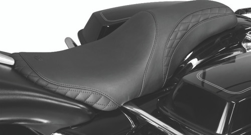 Mustang 06-17 Harley Dyna Standard Touring Solo Seat - Black Photo - Primary