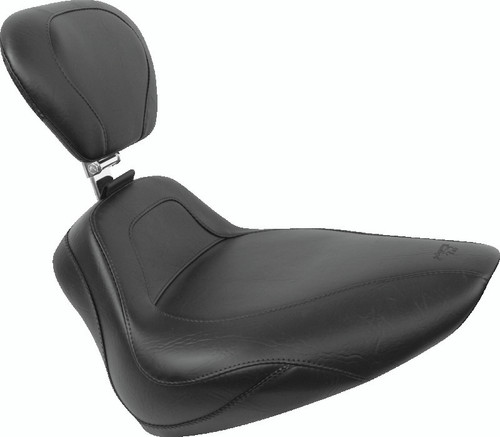 Mustang 02-08 Honda VTX1800C Sport Touring 2PC Seat - Black Photo - Primary