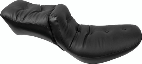 Mustang 58-84 Harley FX/FL Duke Extra Wide 1PC Seat Regal - Black Photo - Primary