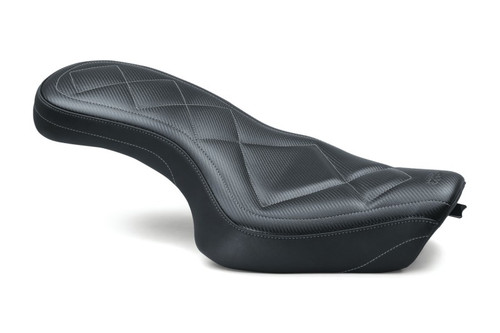 Mustang 04-21 Harley Sportster Super Tripper 1PC Seat Carbon- Black Photo - Primary