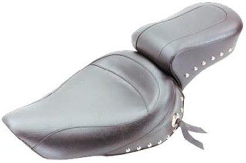 Mustang 91-05 Harley Dyna Standard Touring 1PC Seat w/Studs - Black Photo - Primary