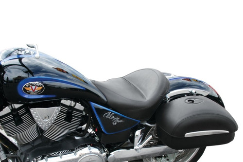 Mustang 03-17 Victory Vegas, Kingpin, 05-07 8-Ball Standard Touring Solo Seat - Black Photo - Primary