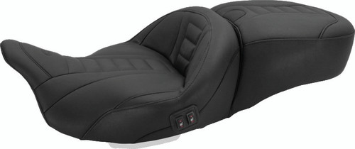 Mustang 08-21 Harley Electra Glide, Rd Glide, Rd King, Str Glide Heated 1PC Seat Deluxe-Black Photo - Primary Mustang 08-21 Harley Electra Glide, Rd Glide, Rd King, Str Glide Heated 1PC Seat Deluxe-Black Photo - Primary