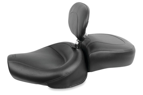 Mustang 82-03 Harley Sportster Wide Touring Recessed Passenger Seat - Black Photo - Primary