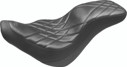 Mustang 18-21 Harley Fat Bob Standard Touring Recessed Passenger Seat - Black Photo - Primary