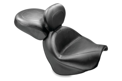 Mustang 09-21 Suzuki Boulevard C50/C50T Standard Touring 2PC Seat w/Driver Backrest - Black Photo - Primary