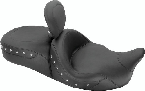Mustang 08-21 Harley Electra Glide,Rd Glide,Rd King,Str Glide Touring Heated 1PC Seat Studs-Black Photo - Primary