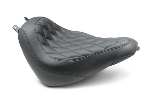 Mustang 18-21 Harley Heritage Classic, Deluxe Wide Tripper Solo Seat Diamond Stitch - Black Photo - Primary