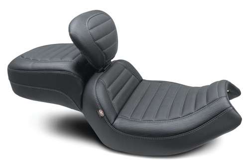 Mustang 20-22 Indian Challenger Standard Touring 1PC Seat w/Driver Backrest - Black Photo - Primary