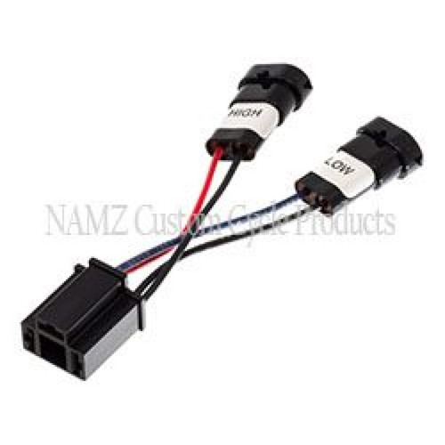 NAMZ 14-23 Road King Models Headlight Adapter Pigtail w/Mating H9 & H11 to H4 Connector Photo - Primary