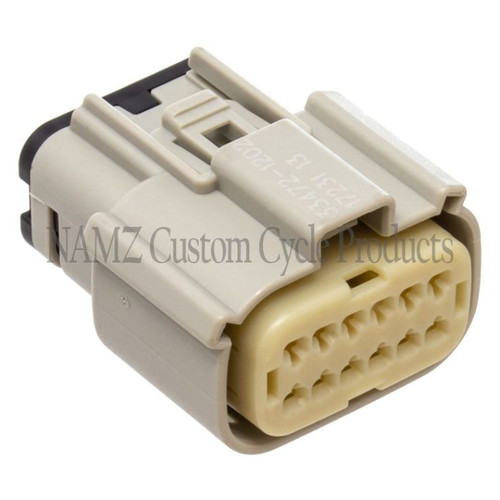 NAMZ 07-23 Touring/LiveWire Main Harness Molex MX-150 12-Position Female - Black (HD 72489-07GY) Photo - Primary