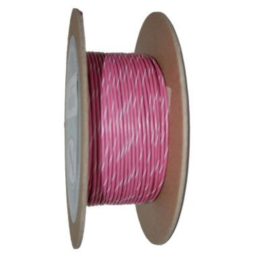 NAMZ OEM Color Primary Wire 100ft. Spool 20g - Pink/White Stripe Photo - Primary