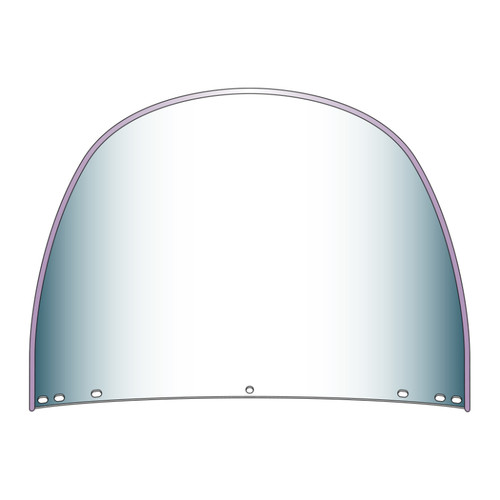 National Cycle Heritage Standard Top Rounded Replacement Beaded Windshield 5 Bolt - Clear - 20000 User 1