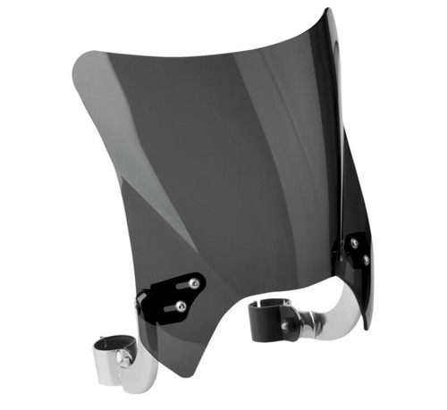 National Cycle Fits 44-51 mm. O.D. Mohawk Chrome Hardware/Curve Bracket/Windshield - Dark Tint - N2841-001 Photo - Primary