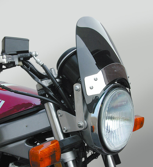National Cycle Flyscreen Headlight Mount-Chrome Lt. Tint - N2543 User 1