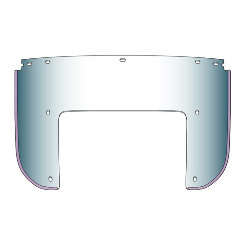 National Cycle Heritage Bottom Replacement Beaded Windshield 7 Bolt-Clear - 22004 User 1