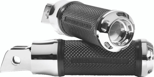 Performance Machine Footpegs Apex Rider - Chrome Photo - Primary
