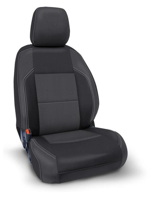 PRP 2016+ Toyota Tacoma Front Seat Covers (Pair) - Black/Grey Photo - Primary