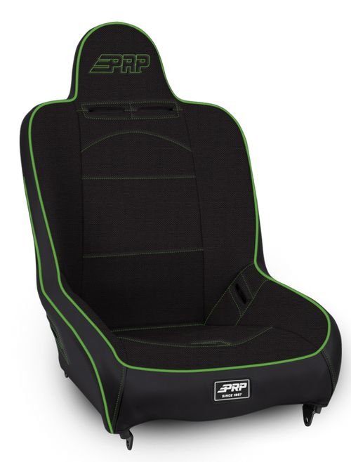 PRP Premier High Back Suspension Seat- Black/Green Tweed Photo - Primary