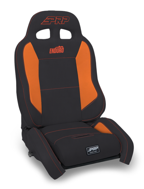 PRP EnduroCrawl Reclining Suspension Seat - Black/Orange Vinyl - Driver Photo - Primary