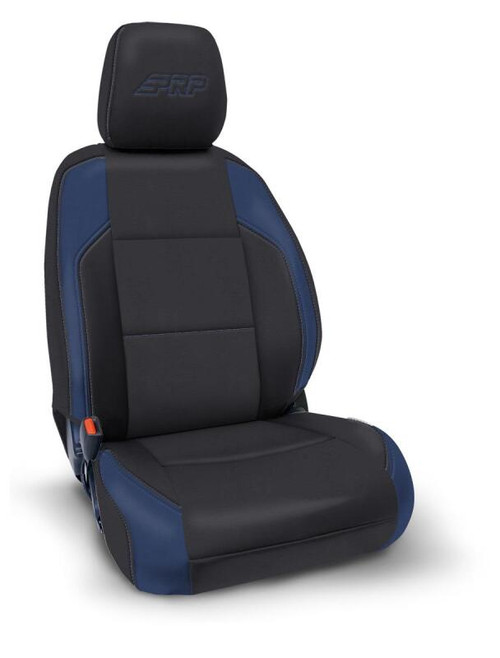 PRP 16-23 Toyota Tacoma Front Seat Covers (Pair) - Black/Navy Blue Photo - Primary