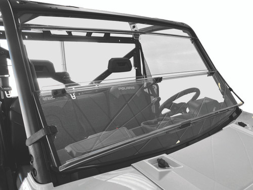 QuadBoss 15-19 Polaris Ranger 1000 Diesel Windbreak Folding Windshield - 375780 Photo - Primary