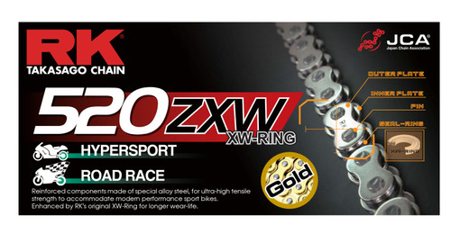 RK Chain GB520ZXW-120L XW-Ring - Gold - GB520ZXW-120 User 1