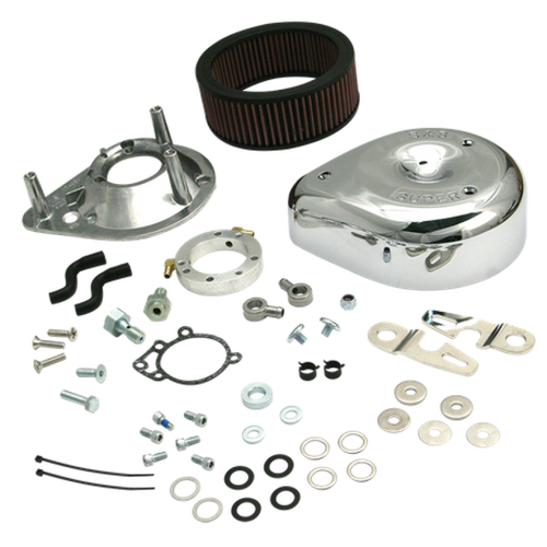 S&S Cycle 91-06 Carbureted XL Sportster Models Teardrop Air Cleaner Kit - Chrome - 17-0448 User 1