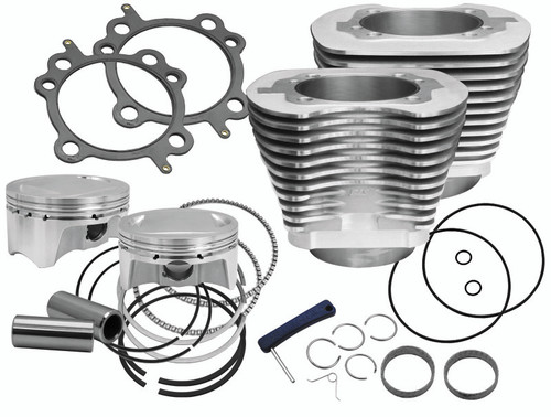 S&S Cycle 99-06 BT Models 100in Sidewinder Big Bore Kit - Silver - 910-0642 Photo - Primary