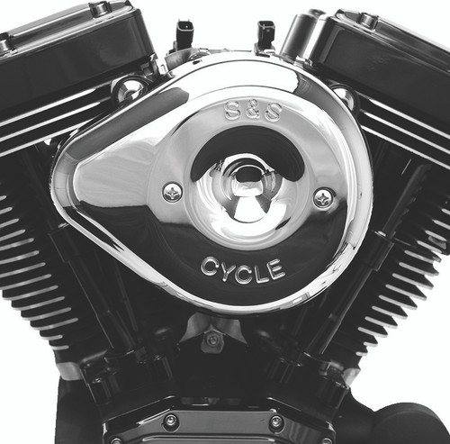 S&S Cycle 01-15 Fuel-Injected Softail Stealth Air Cleaner Kit w/ Chrome Teardrop Cover - 170-0528 Photo - Primary
