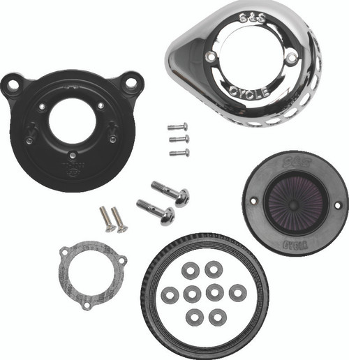 S&S Cycle 01-17 BT Stealth Air Stinger Kit w/ Chrome Teardrop - 170-0721A Photo - Primary