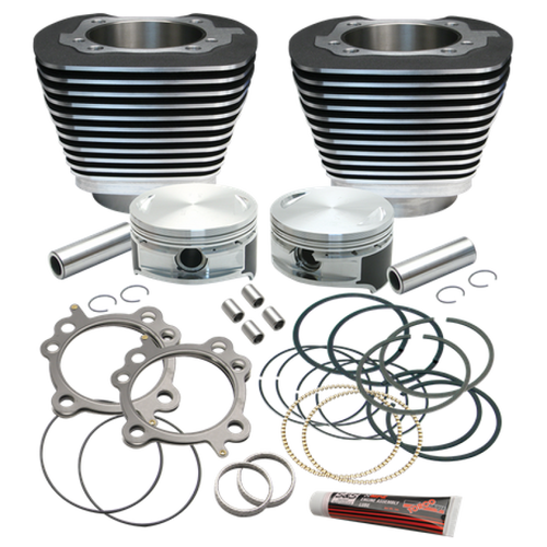 S&S Cycle 99-16 BT Replacement 3-7/8in Bore Cylinder & Piston Kit For S&S 106in Stroker Kit - Wblack - 910-0203 User 1