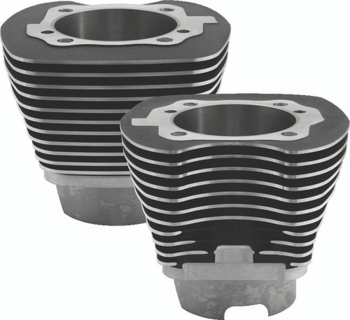 S&S Cycle 1999+ BT 4-1/8in Bore Cylinder Set For 124in & 124in Hot Set Up Kits - Wrinkle Black - 910-0255 Photo - Primary